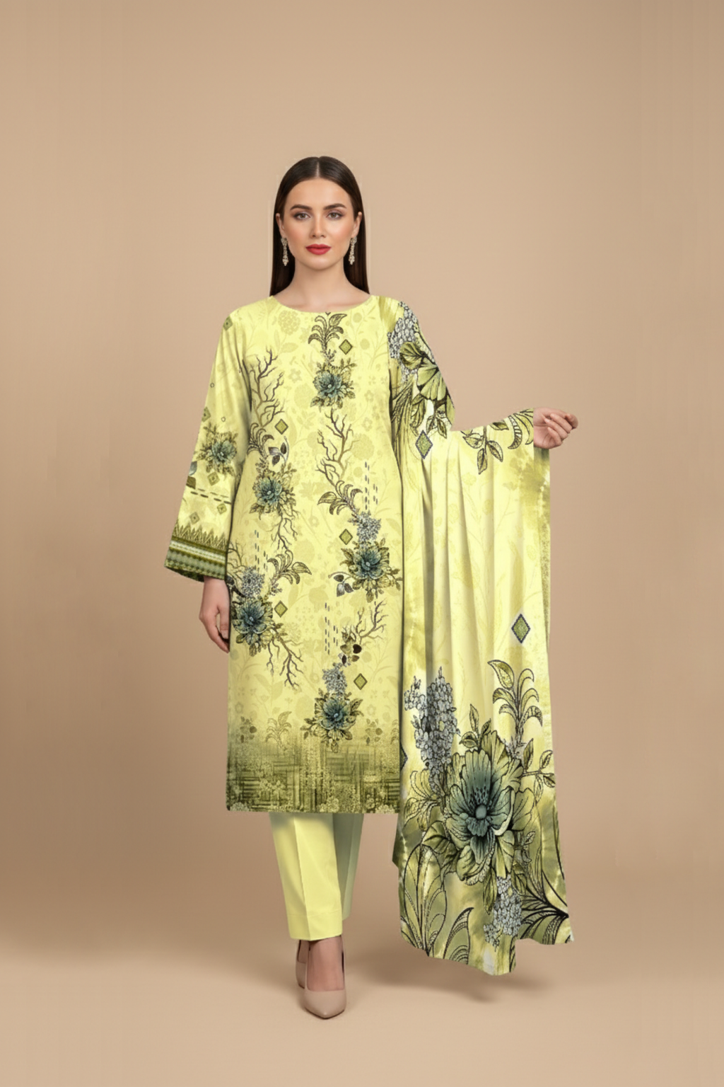 3 PIECE - PRINTED LAWN SUIT