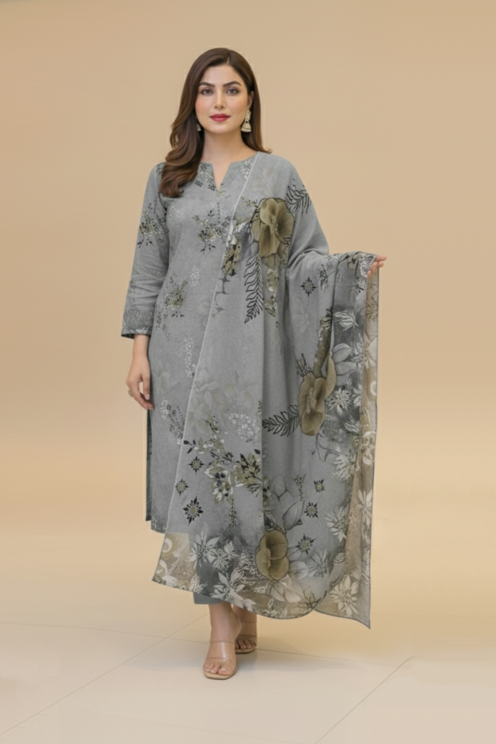 3 PIECE - PRINTED LAWN SUIT