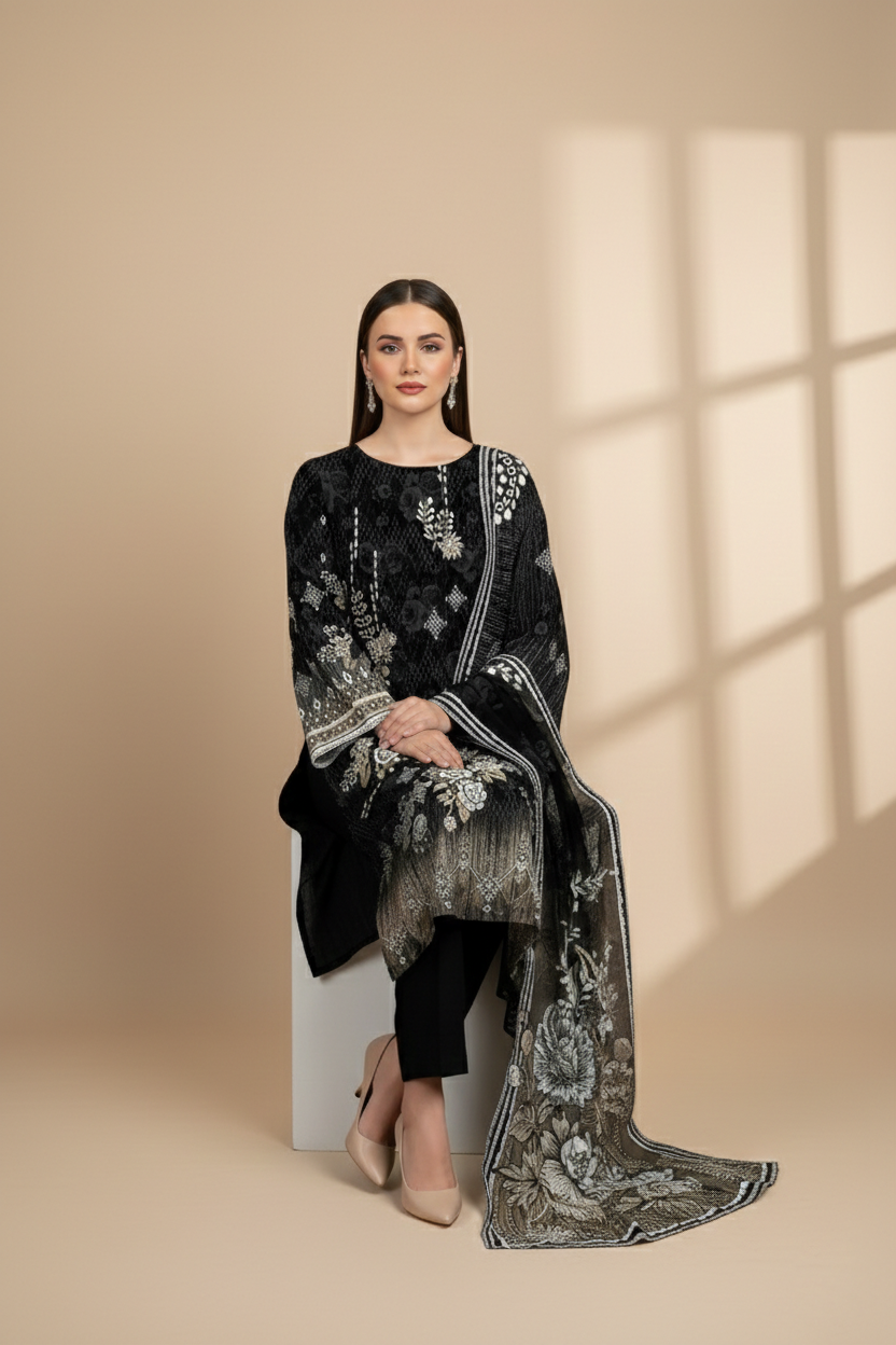 3 PIECE - PRINTED LAWN SUIT