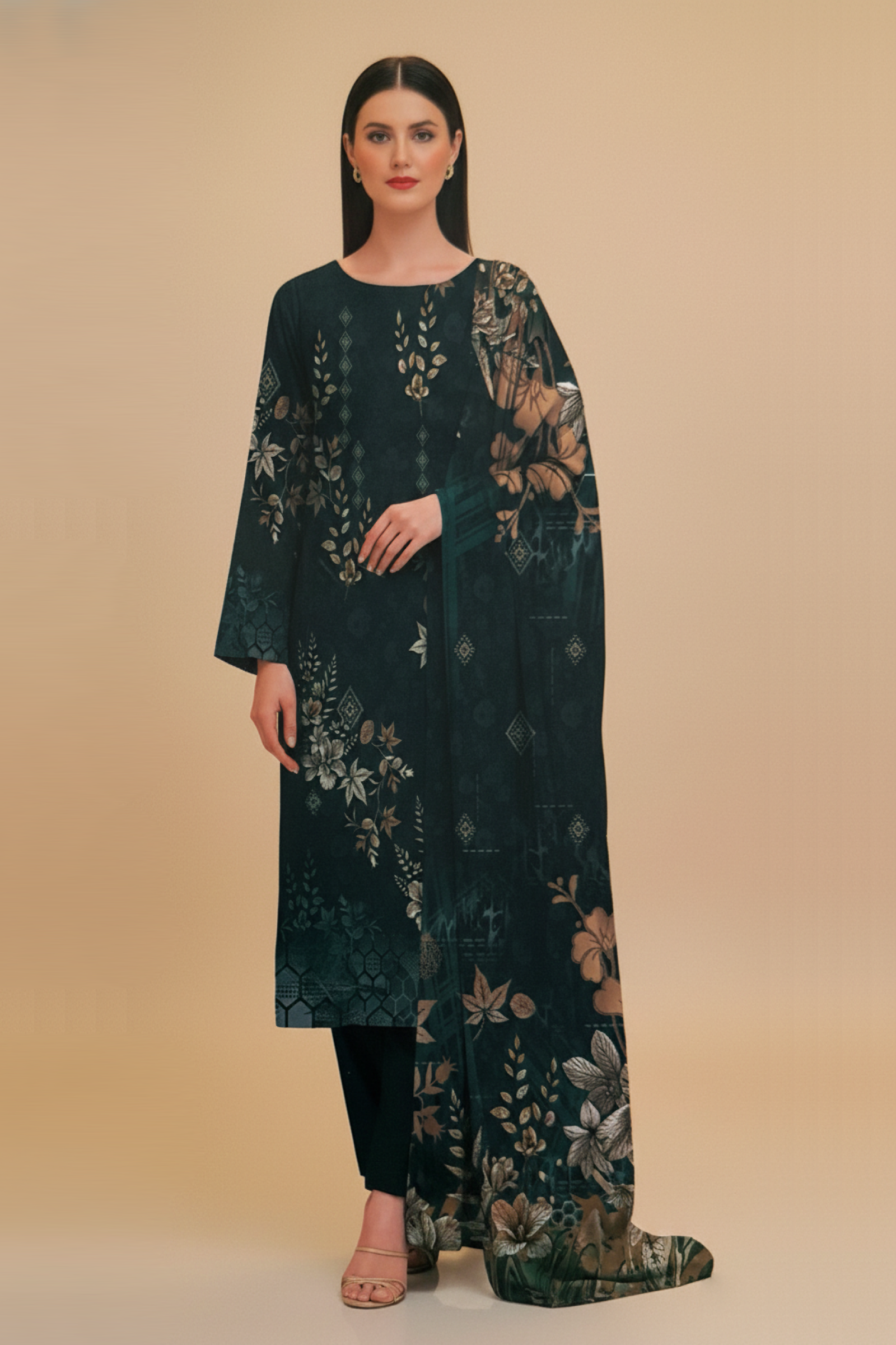 3 PIECE - PRINTED LAWN SUIT