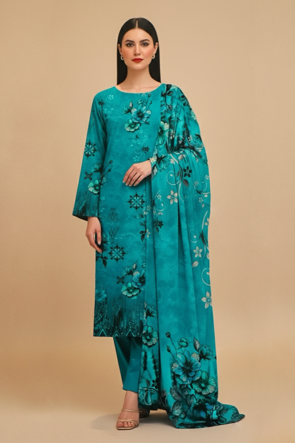 3 PIECE - PRINTED LAWN SUIT