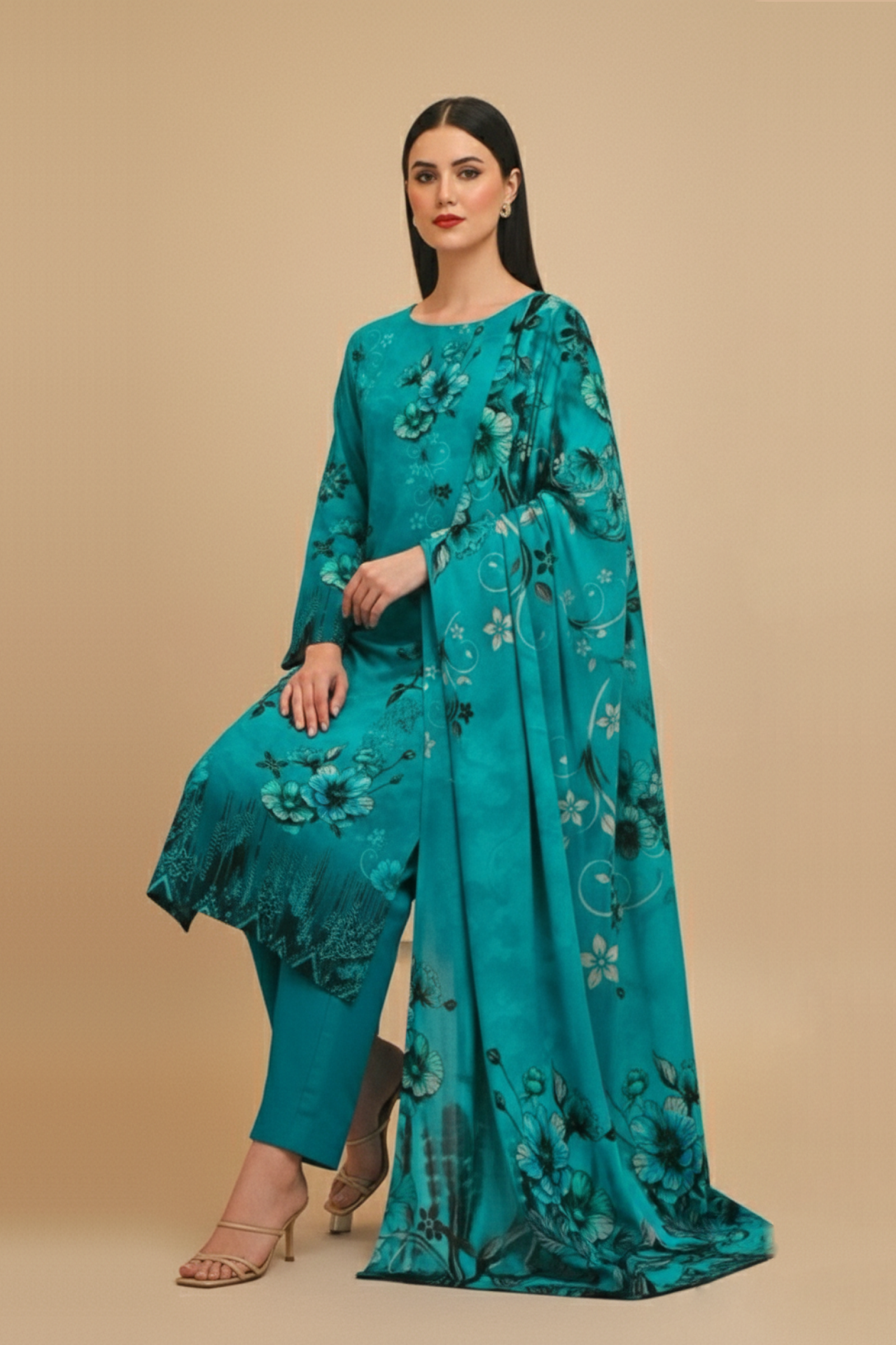 3 PIECE - PRINTED LAWN SUIT