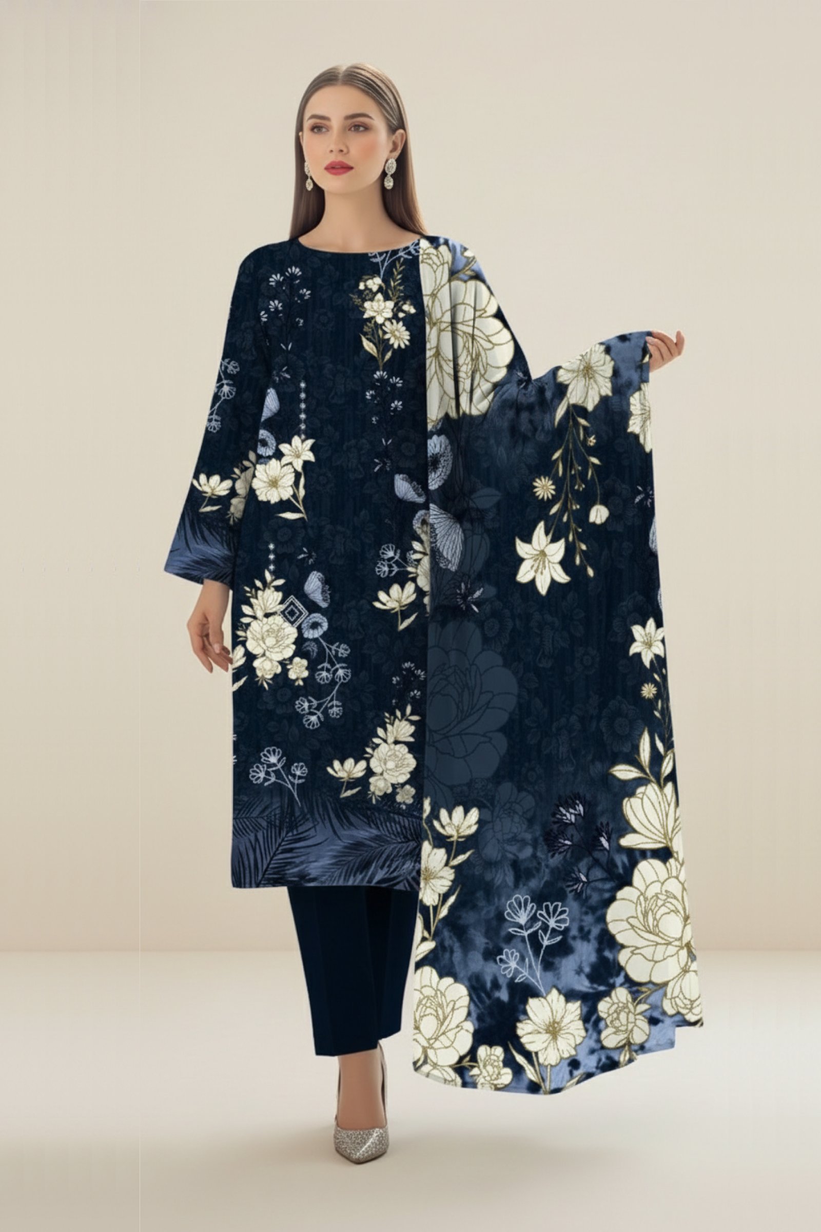 3 PIECE - PRINTED LAWN SUIT