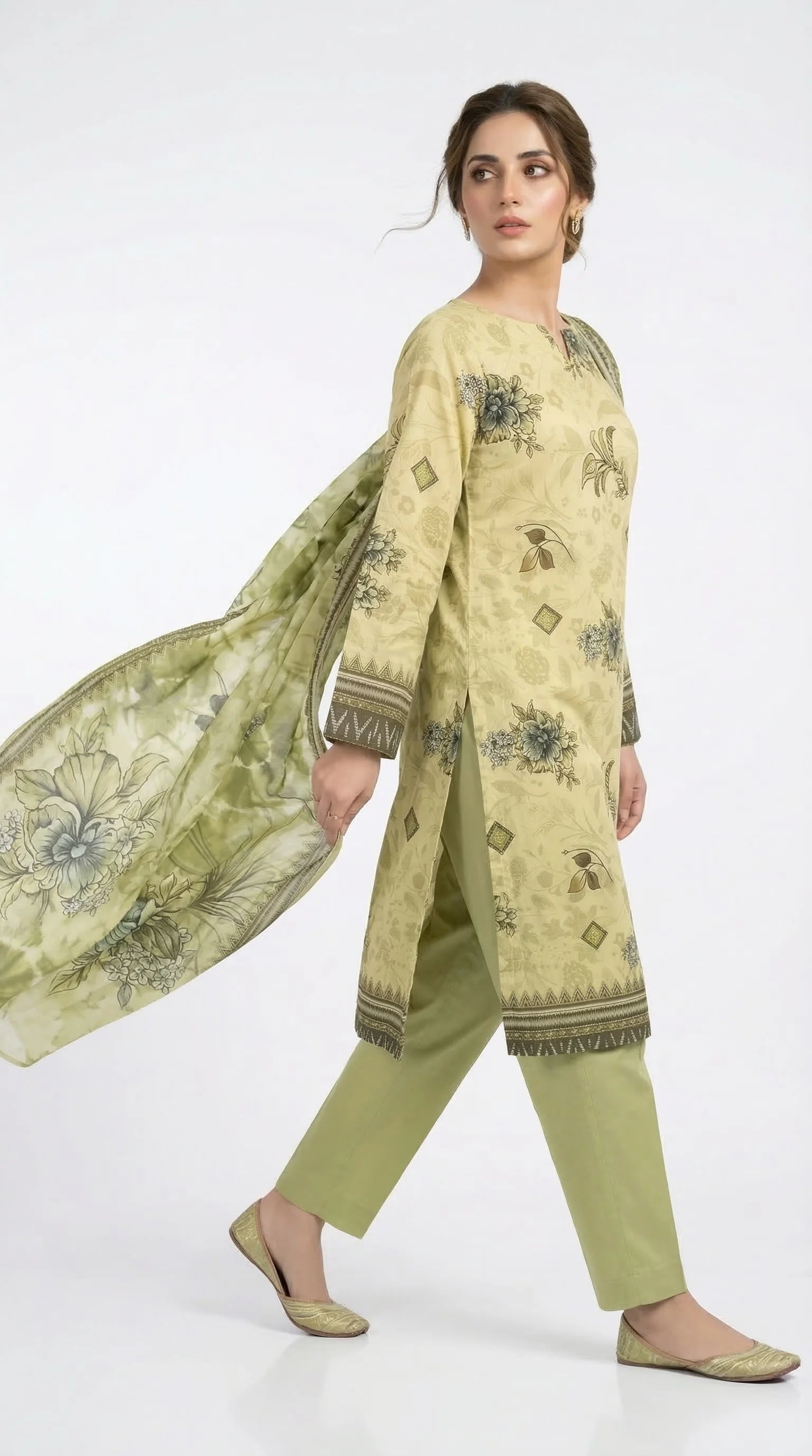 3 PIECE - PRINTED LAWN SUIT