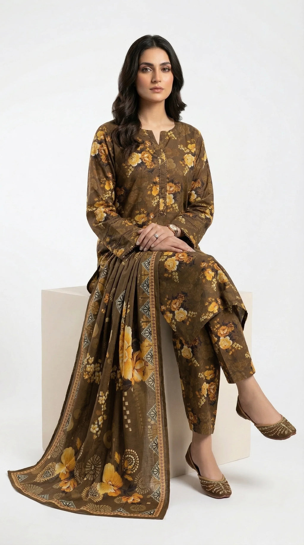 3 PIECE - PRINTED LAWN SUIT