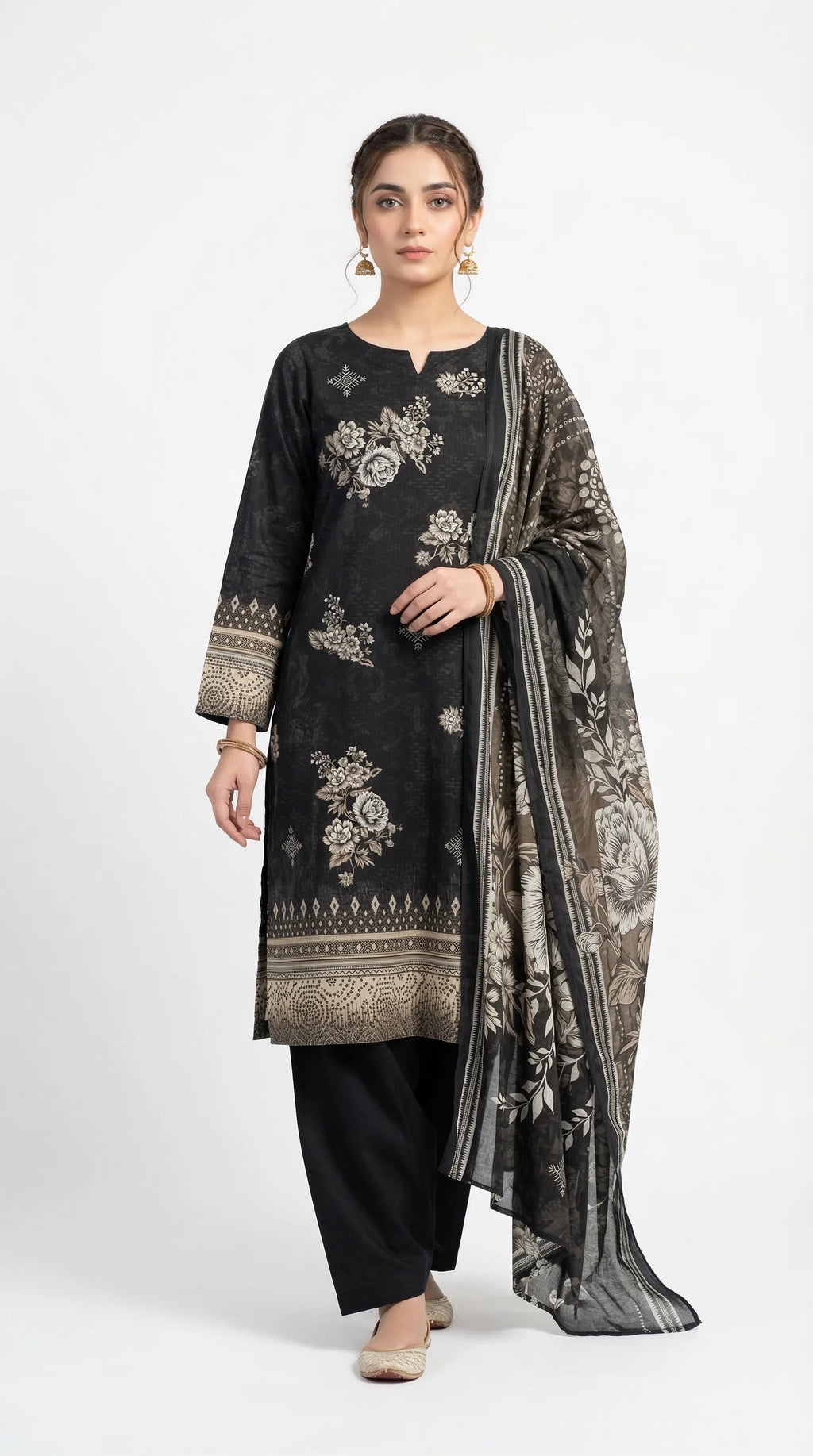 3 PIECE - PRINTED LAWN SUIT