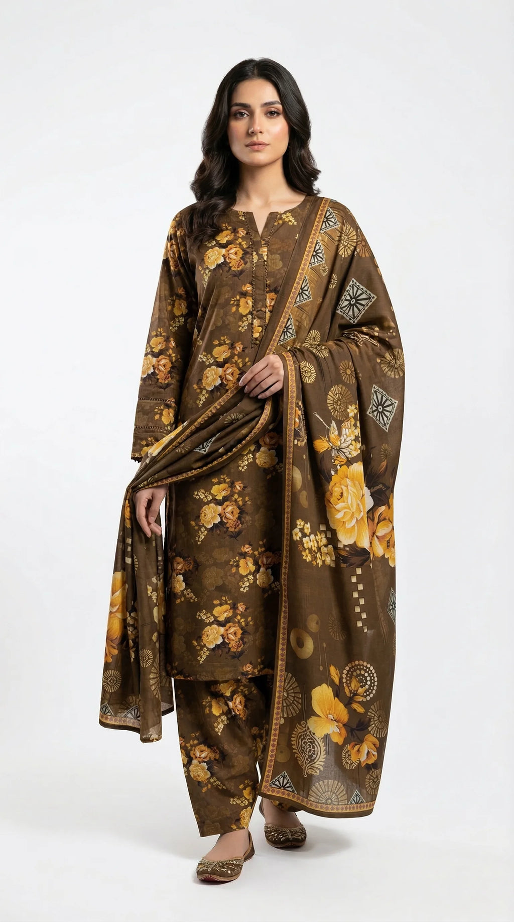 3 PIECE - PRINTED LAWN SUIT