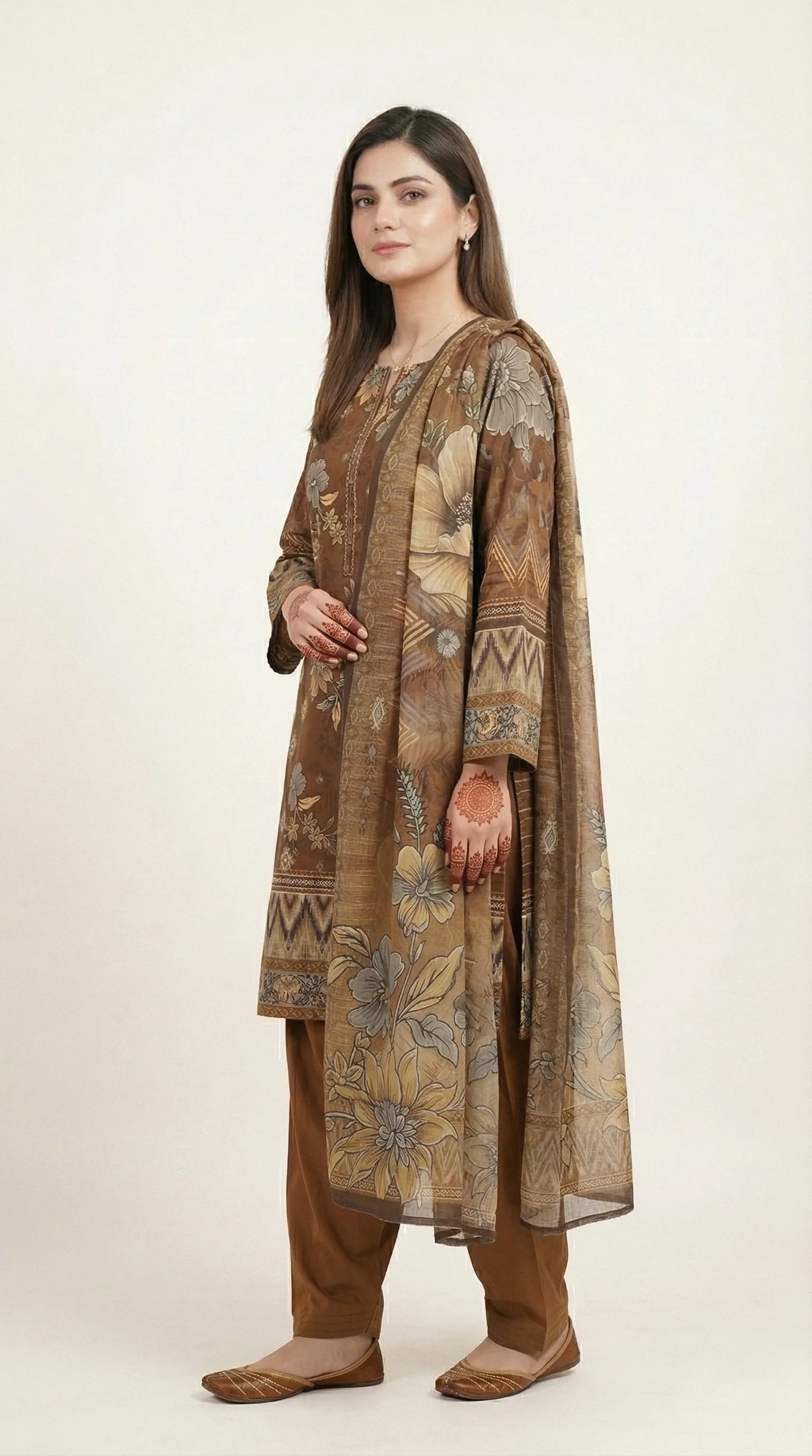 3 PIECE - PRINTED LAWN SUIT