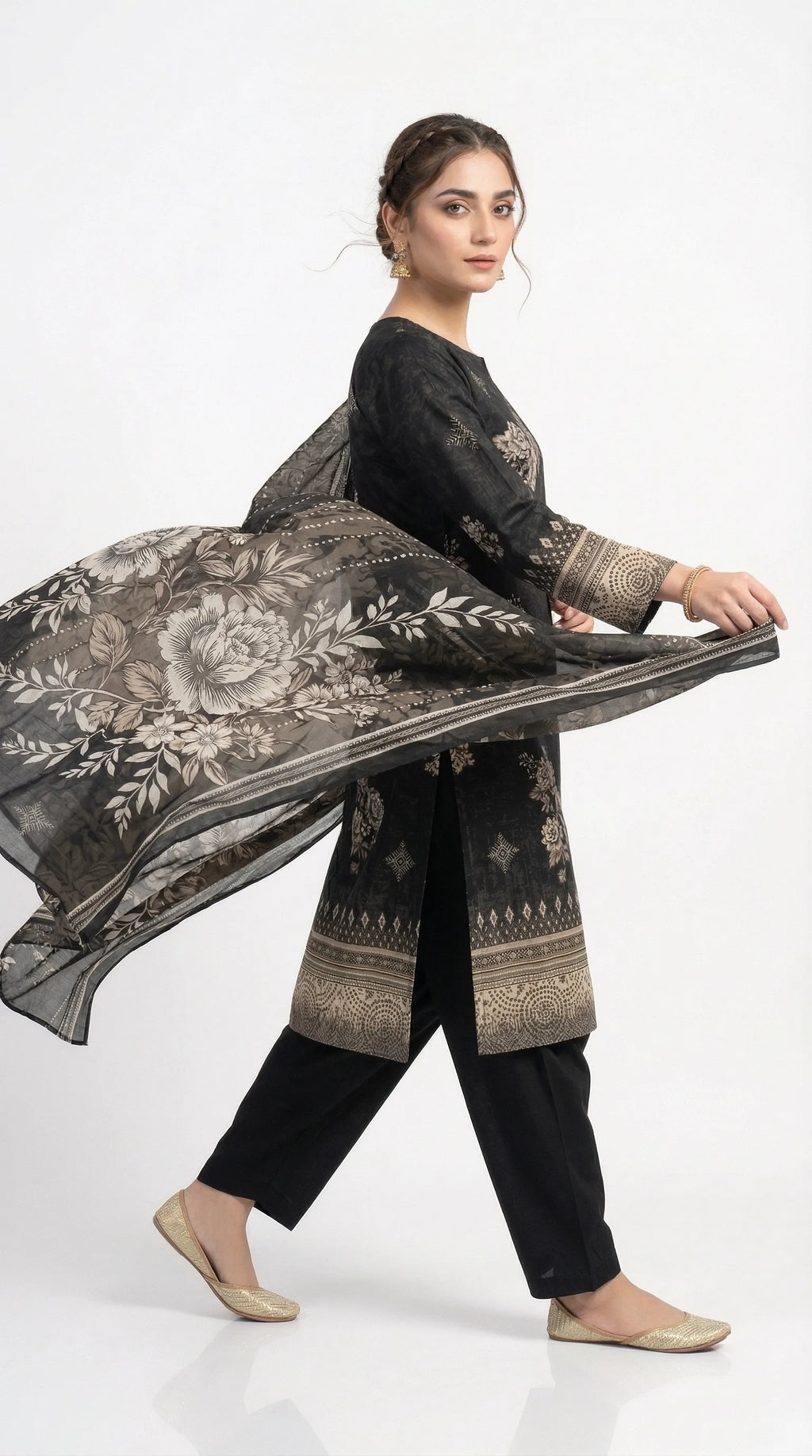 3 PIECE - PRINTED LAWN SUIT
