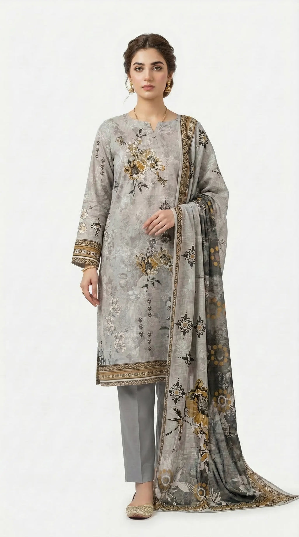 3 PIECE - PRINTED LAWN SUIT