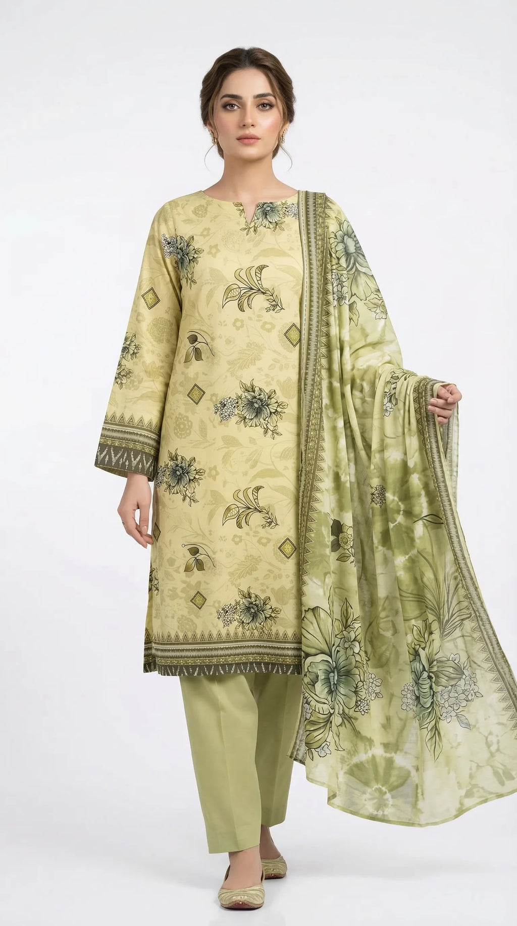 3 PIECE - PRINTED LAWN SUIT
