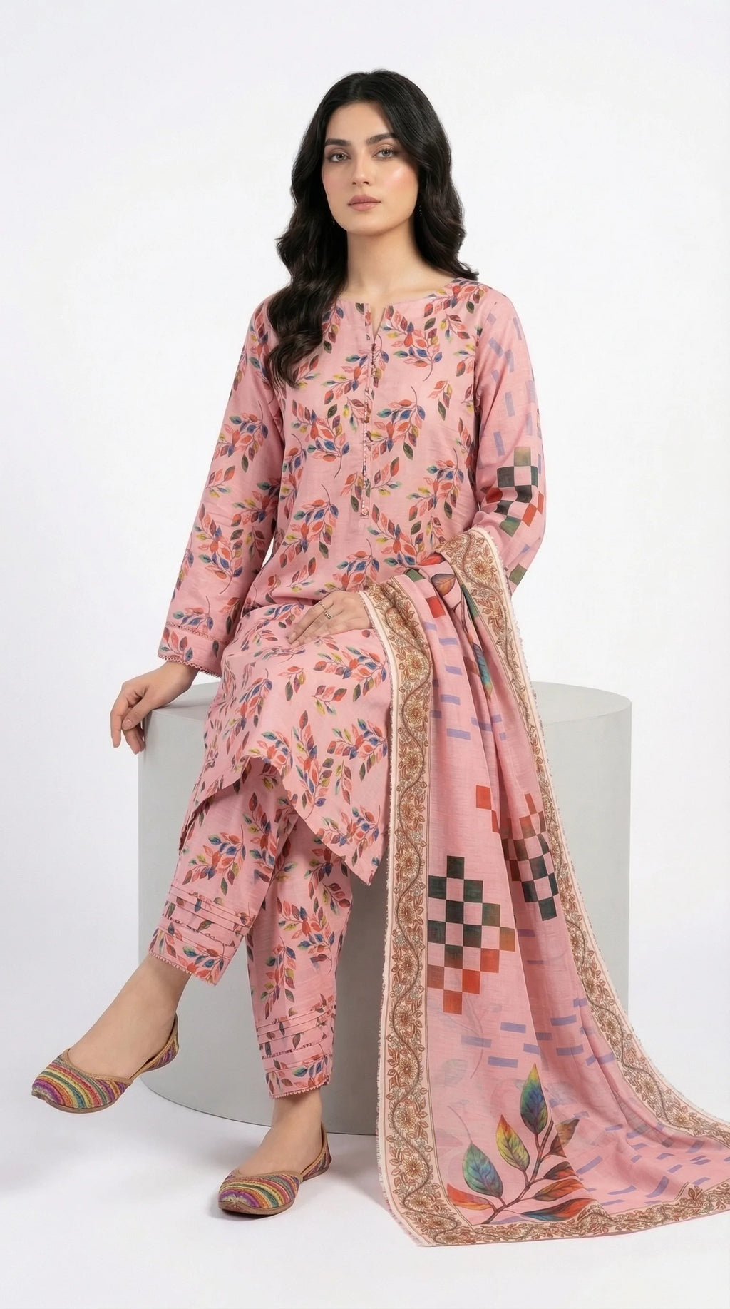 3 PIECE - PRINTED LAWN SUIT