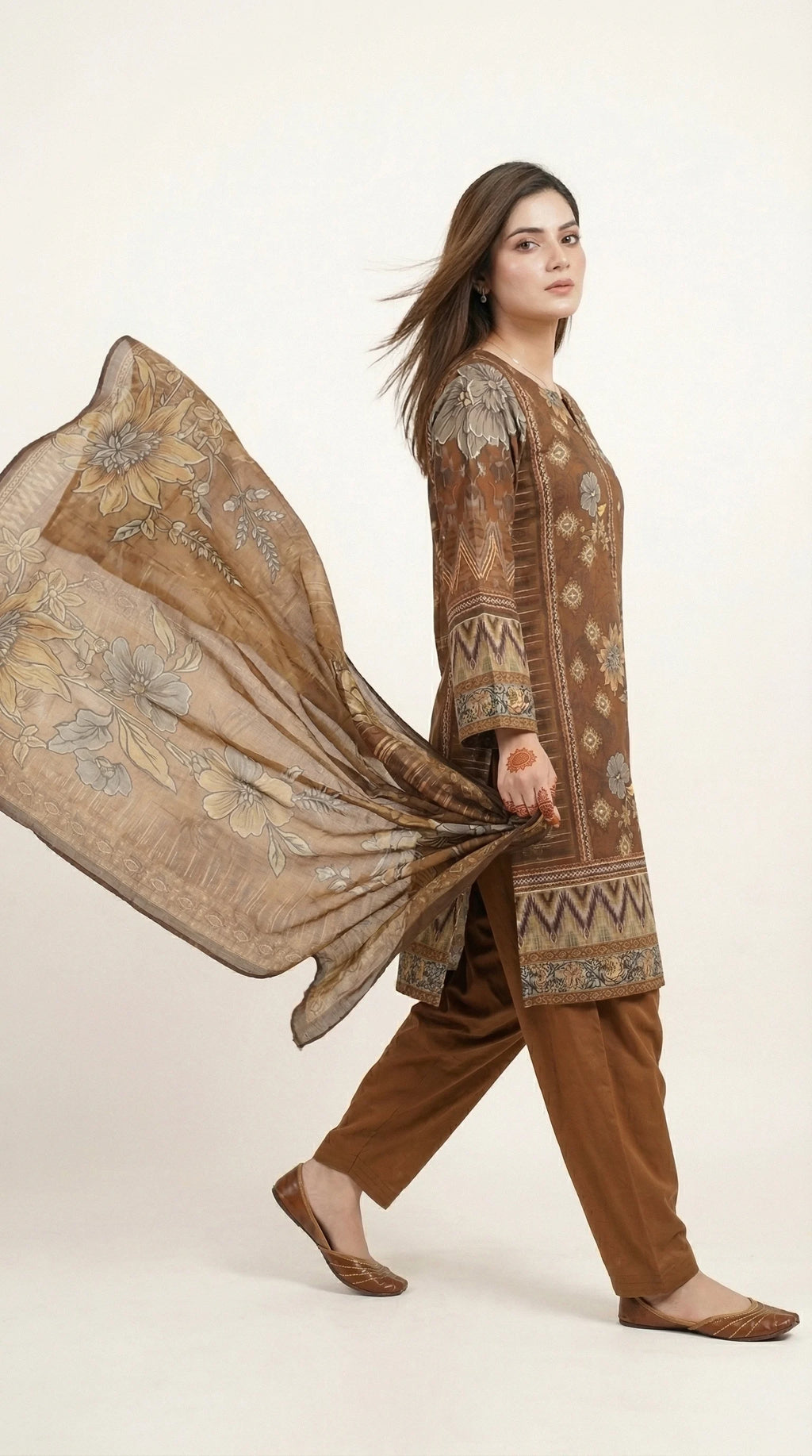 3 PIECE - PRINTED LAWN SUIT