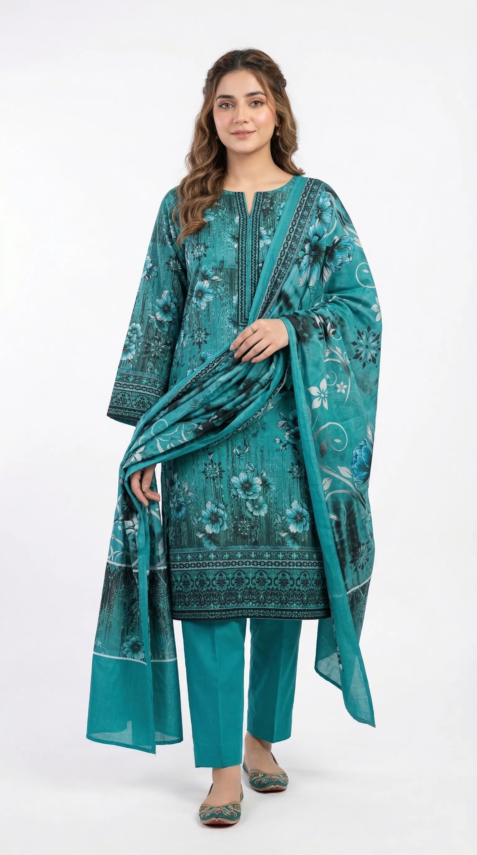 3 PIECE - PRINTED LAWN SUIT